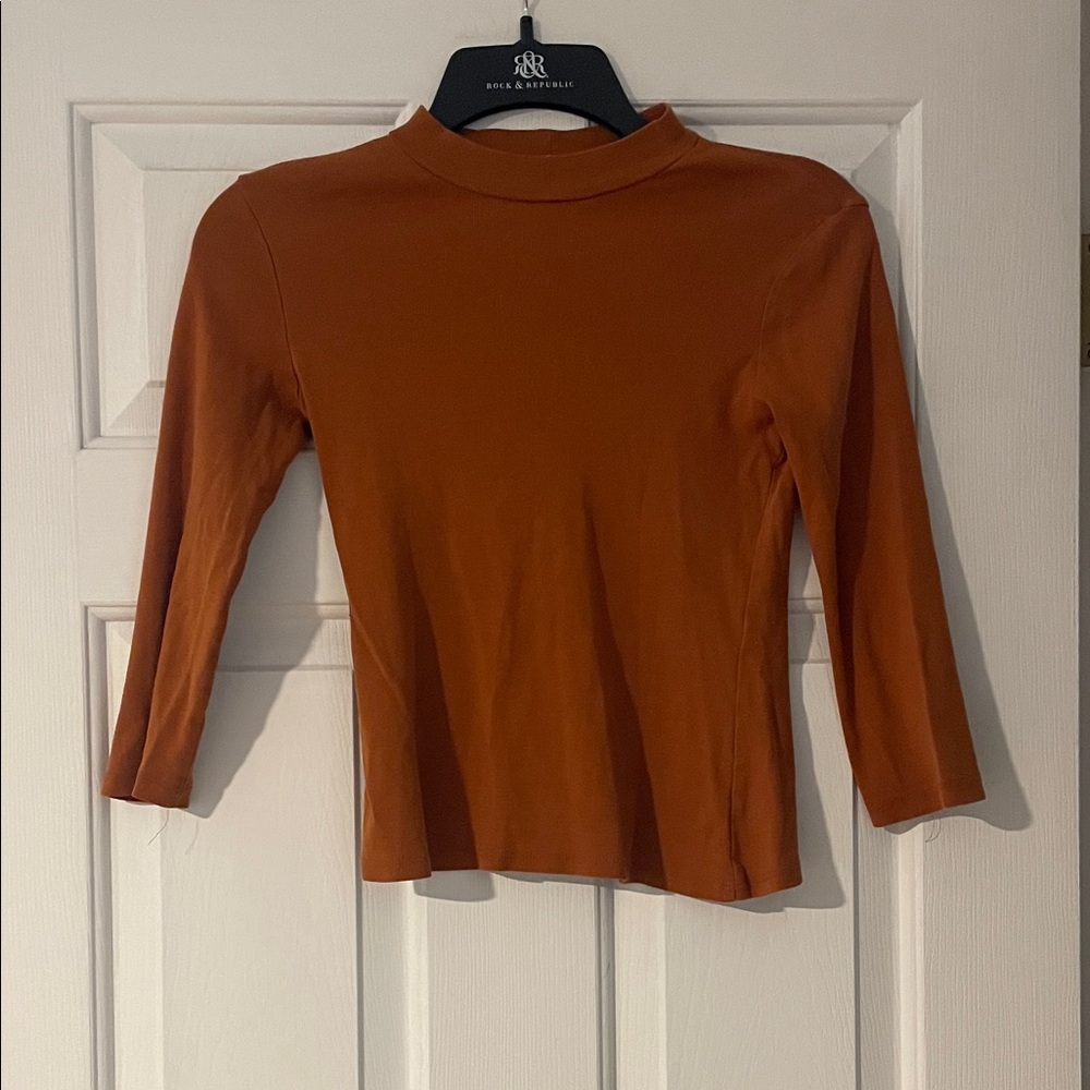 Zara Terracotta Long Sleeve Top